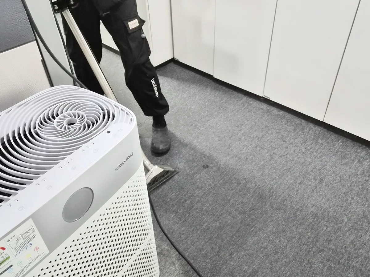 영종구 운북동 사업장 로비·복도 카페트 바닥 위생청소 사례 - 행진크린